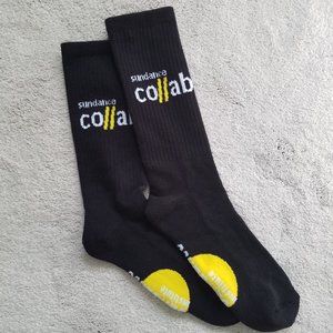 Sundance Institute black and yellow socks